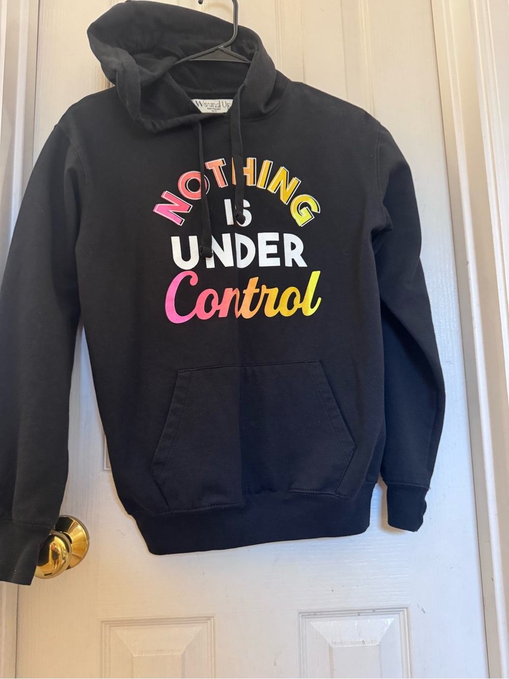 Black Nothing Is Under Control Graphic Hoodie